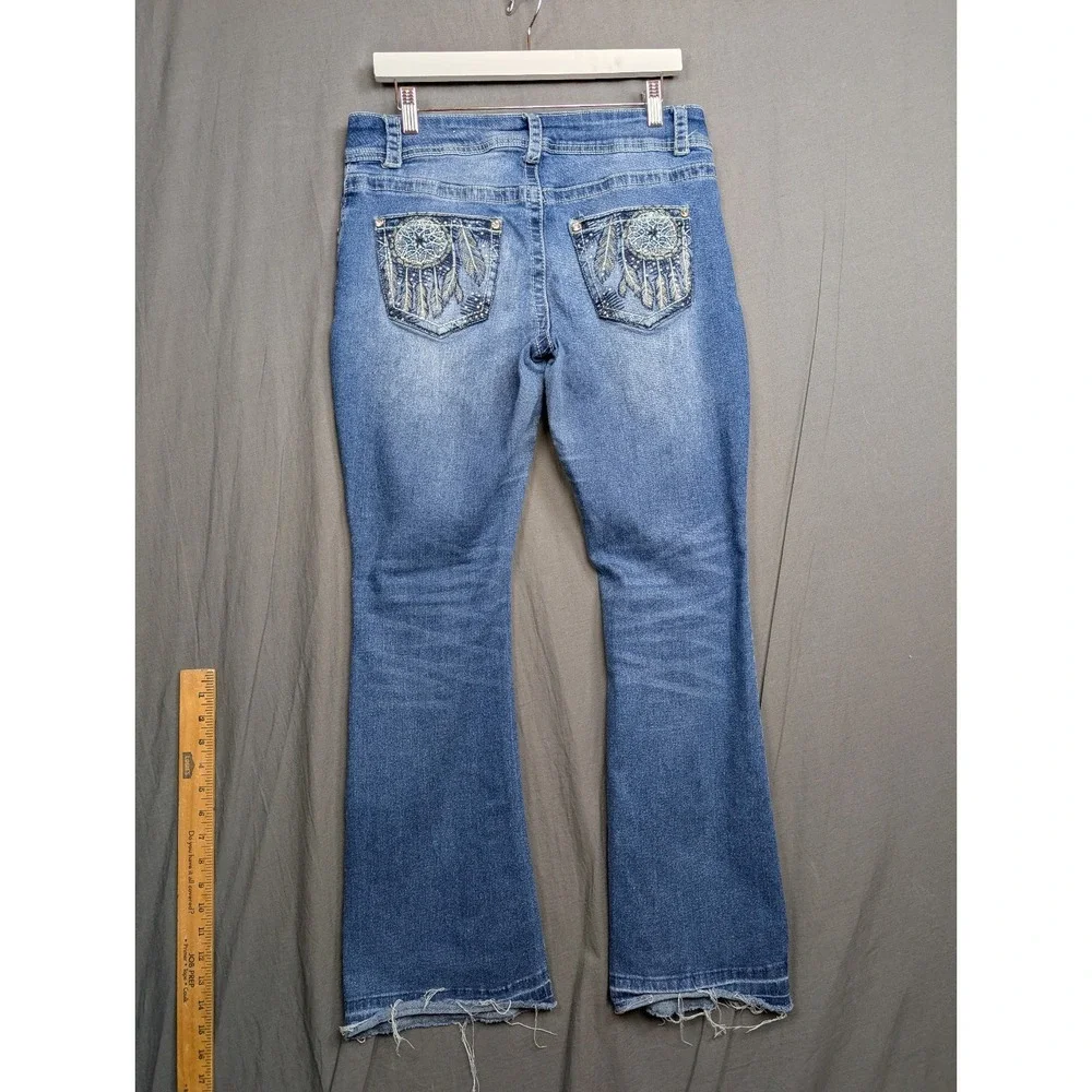 Copperflash Women's Jeans Back‎ Pocket Design Size 10 Curvy Blue Denim